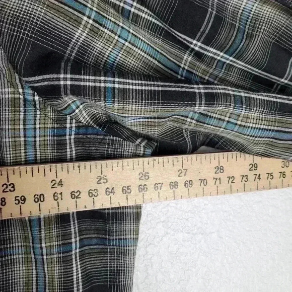 Wrangler Pearl Snap Button Up Shirt Sz XL Black - Picture 4 of 6